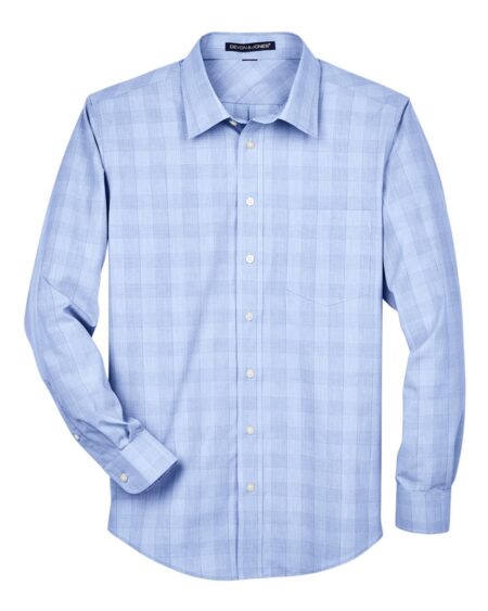 Devon & Jones DG520 Men’s Crown Collection® Glen Plaid Woven Dress Shirt