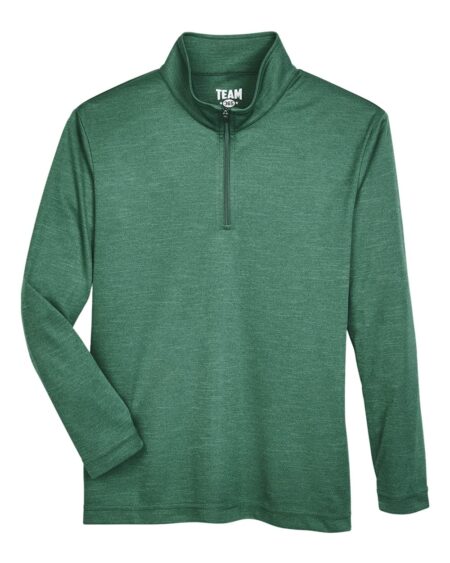 Team 365 TT31HY Youth Zone Sonic Heather Performance Quarter-Zip Pullover