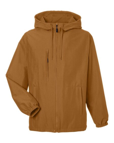 Harriton M73 Unisex Flex Twill Hooded Jacket