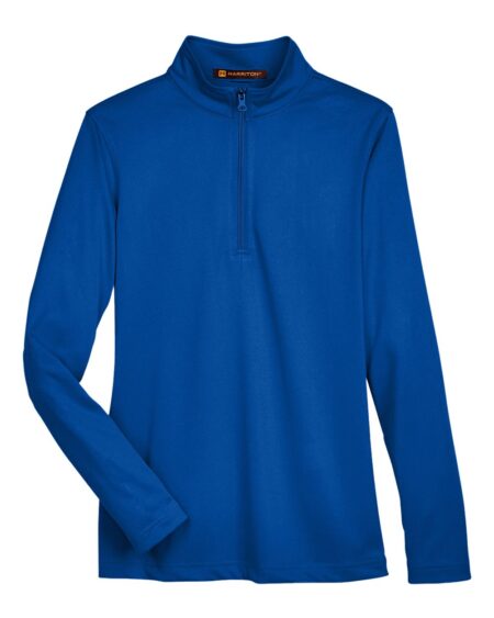 Harriton M748W Women’s Advantage Snag Protection Plus Quarter-Zip Pullover