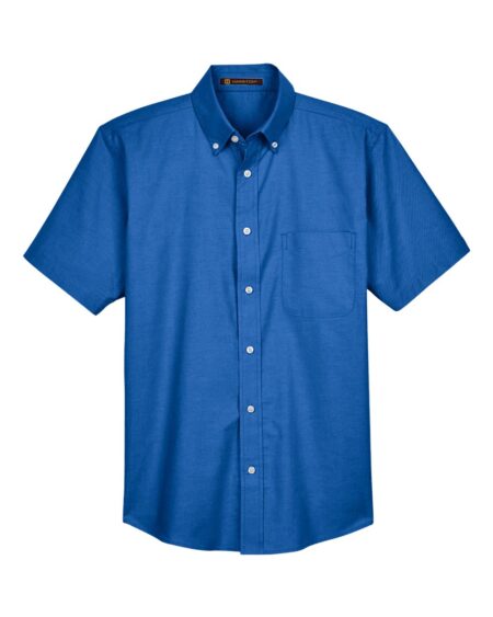 Harriton M600S Men’s Oxford Short Sleeve with Stain-Release