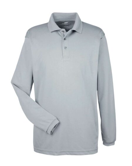 UltraClub 8210LS Men’s Cool & Dry Long Sleeve Mesh Piqué Polo
