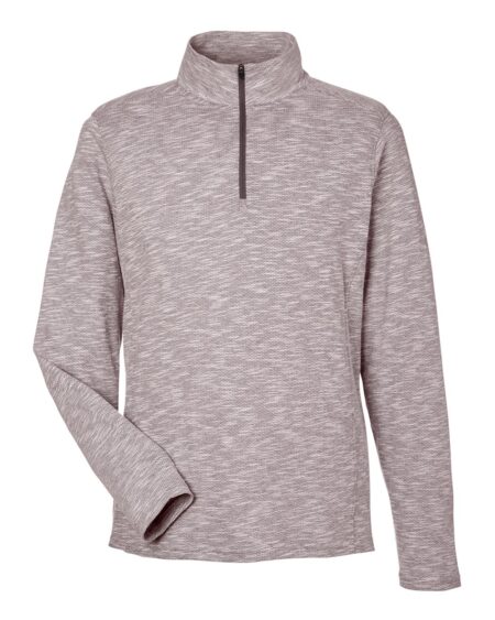 North End NE415 Men’s Eclipse Jacquard Quarter-Zip Pullover