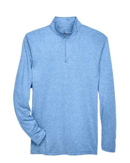 UltraClub 8618 Men’s Cool & Dry Heathered Performance Quarter-Zip Pullover