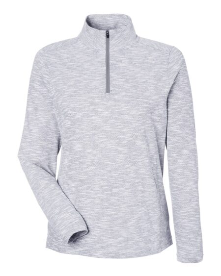 North End NE415W Women’s Eclipse Jacquard Quarter-Zip Pullover