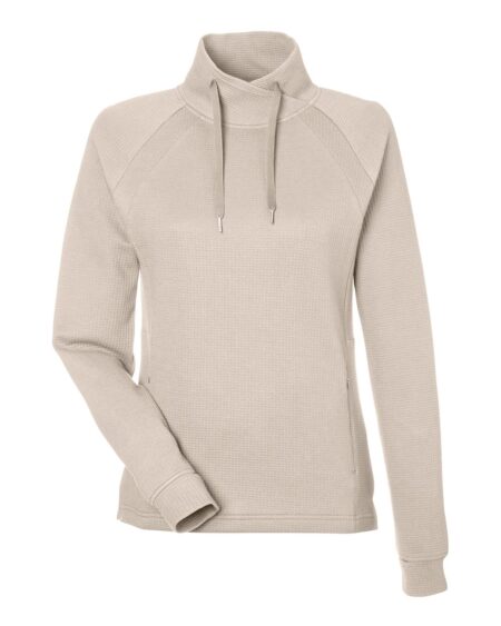 North End NE200W Women’s Rhythm Waffle Cross-Neck Pullover