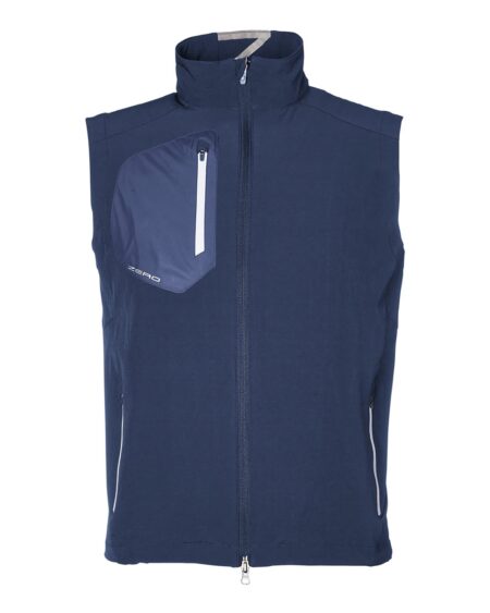 Navy Zero Restriction W1009Z vest shown from the front