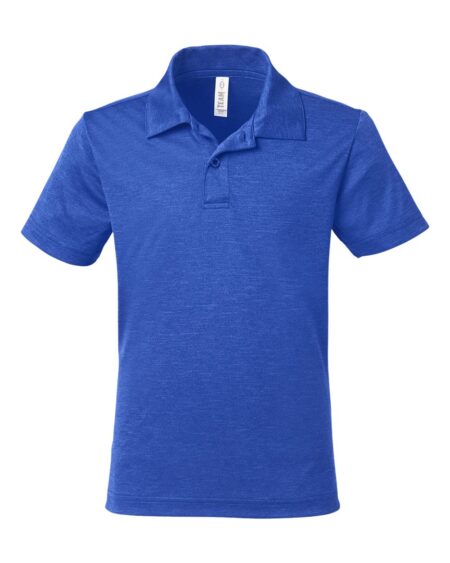 Team 365 TT51HY Youth Zone Sonic Heather Performance Polo