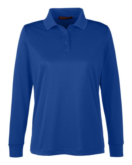 Harriton M348LW Women’s Advantage Snag Protection Plus IL Long Sleeve Polo