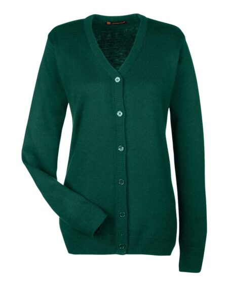 Harriton M425W Women’s Pilbloc V-Neck Button Cardigan Sweater