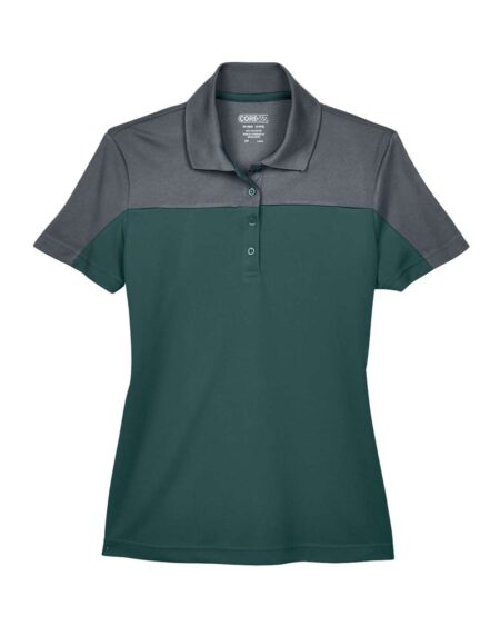 CORE365 CE101W Women’s Balance Colorblock Performance Piqué Polo