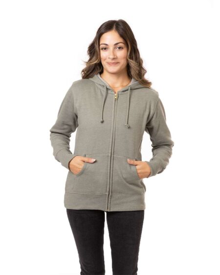 econscious EC4580 Women’s Heathered Full-Zip Hooded Sweatshirt
