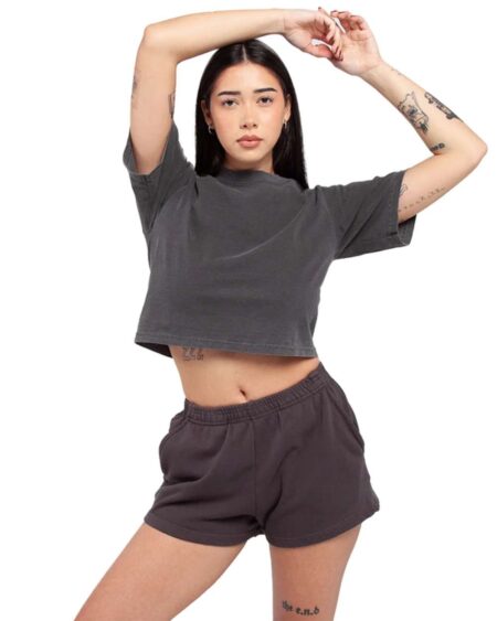 Shaka Wear SHGDC Women’s Garment-Dyed Cropped Tee