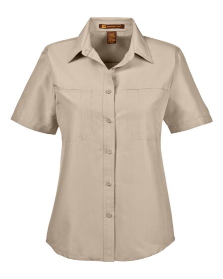 Harriton M580W Women’s Key West Short Sleeve Performance Staff Shirt