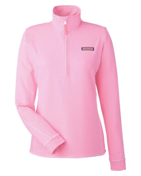 vineyard vines K002521 Women’s Microstripe Sankaty Half-Zip Pullover