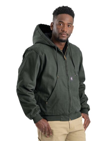 Berne Apparel HJ375T Men’s Tall Heartland Washed Cotton Duck Hooded Jacket