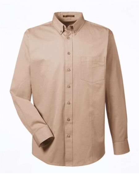 Harriton M581 Men’s Foundation Cotton Twill Dress Shirt with Teflon