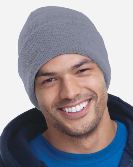 Bayside 3825 USA-Made 12” Knit Cuffed Beanie
