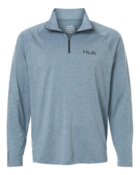 HUK H1200715 Men’s Airweight Heather Quarter-Zip Pullover