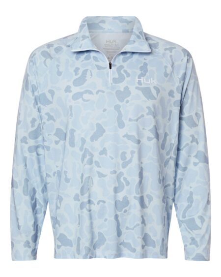 HUK H1200720 Men’s Airweight KC Printed Quarter-Zip Pullover