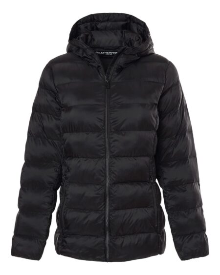 Weatherproof W26715 Women’s Lightweight Poly-filled Hooded Puffer Jacket