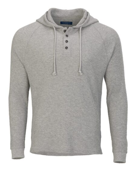Boxercraft BM3702 Unisex Waffle Knit Pullover Hooded Long Sleeve T-Shirt
