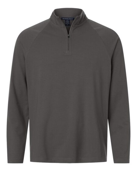 Devon & Jones DG402 Men’s Seaton Pebble Textured Quarter-Zip Pullover