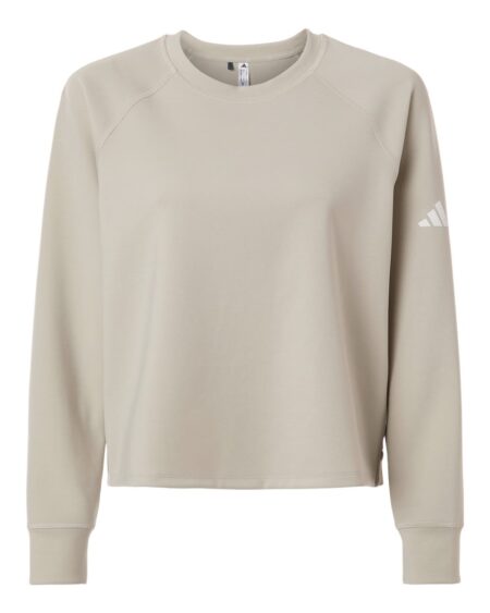 Adidas A1014 Women’s Beyond Side-Snap Crewneck Sweatshirt