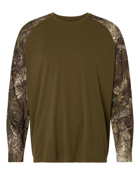 RealTree RT3104 Unisex Realtree® Performance Colorblocked Long Sleeve T-Shirt