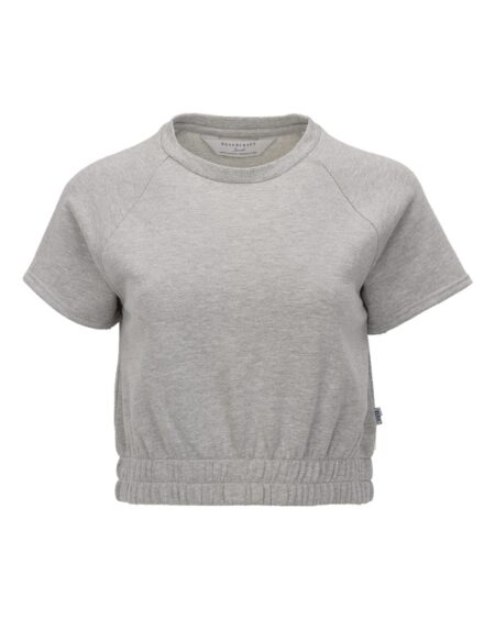 Boxercraft BW2103 Women’s French Terry Short Sleeve Cropped Crewneck Sweatshirt