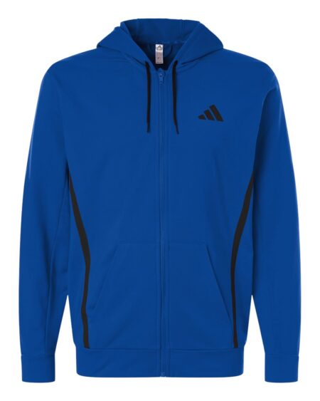Adidas AT208 Men’s Game & Go Fleece Full-Zip Hooded Sweatshirt