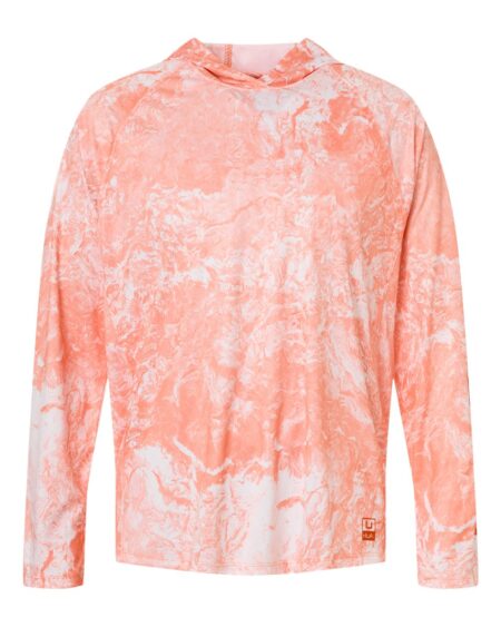 HUK H12L0047 Men’s Pursuit Mossy Oak Printed Hooded Long Sleeve T-Shirt