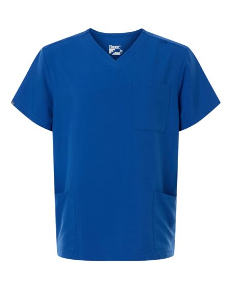 Hanes HMB002 Men’s V-Neck 3 Pocket Scrub Top