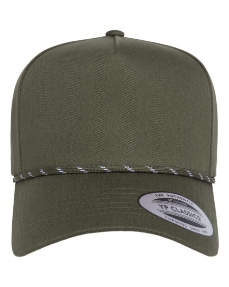 YP Classics 5079BD Retro Cotton Blend Five-Panel Rope Cap