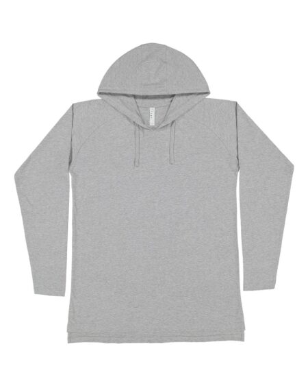 LAT 6917 Unisex Fine Jersey Hooded Long Sleeve Raglan Tee