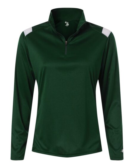 Badger 4266 Women’s On The Rise Quarter-Zip Pullover