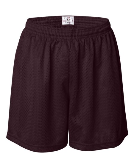 Badger 7216 Women’s Pro Mesh 5″ Solid Liner Shorts