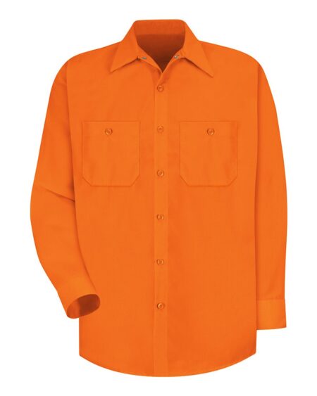 Red Kap SS14 Men’s Enhanced Visibility Long Sleeve Work Shirt
