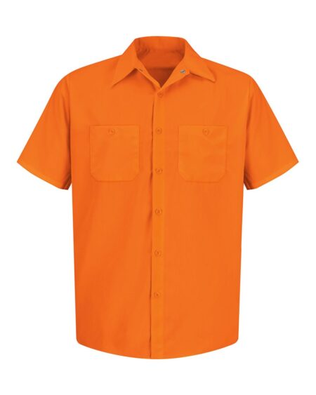 Red Kap SS24 Men’s Enhanced Visibility Short Sleeve Work Shirt
