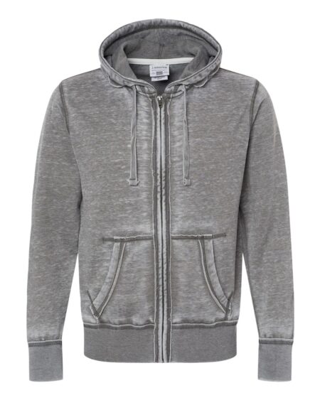 J. America 8916 Men’s Vintage Zen Fleece Full-Zip Hooded Sweatshirt