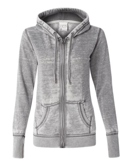 J. America 8913 Women’s Zen Fleece Full-Zip Hooded Sweatshirt