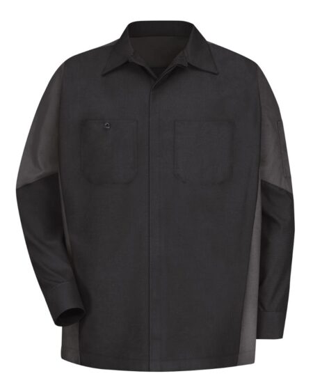 Red Kap SY10 Men’s Long Sleeve Automotive Crew Shirt