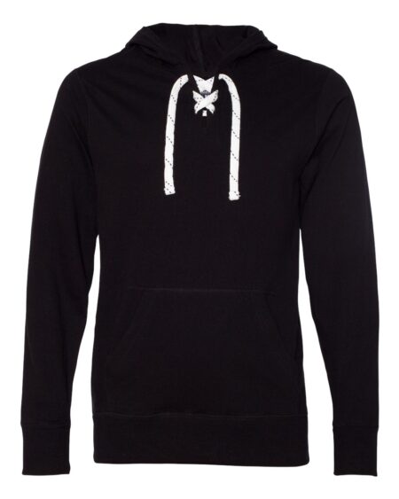 J. America 8231 Unisex Jersey Sport Lace Hooded Pullover