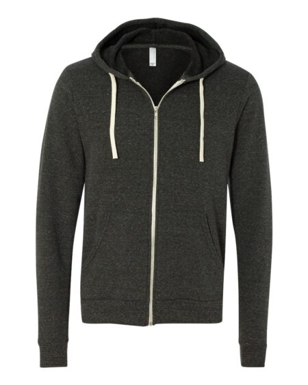 BELLA + CANVAS 3909 Unisex Triblend Sponge Fleece Full-Zip Hoodie Sweatshirt