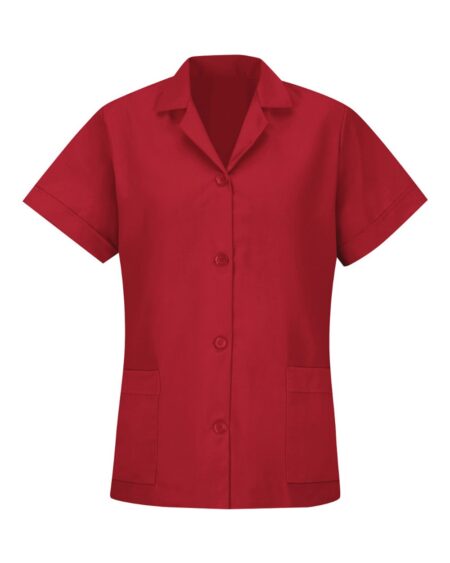 Red Kap TP23 Women’s Loose Fit Short Sleeve Button Smock