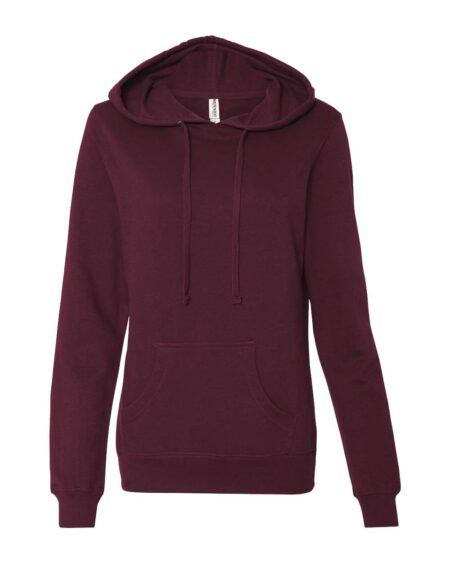 Independent Trading Co. SS650 Women’s Junior Fit Heavenly Fleece Lightweight Hooded Sweatshirt