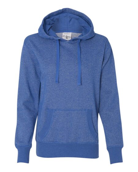 J. America 8860 Women’s Glitter French Terry Hooded Sweatshirt