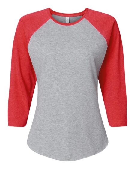 LAT 3530 Women’s Baseball Fine Jersey Three-Quarter Sleeve Tee