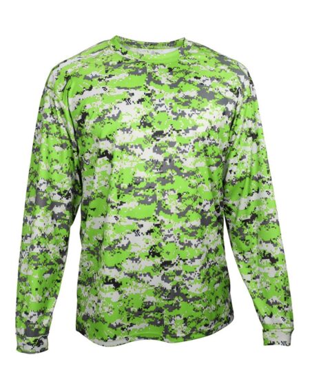 Badger 2184 Youth Digital Camo Long Sleeve T-Shirt