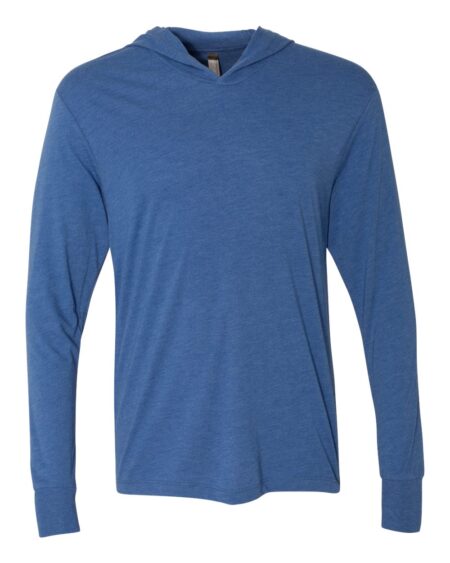 Next Level 6021 Unisex Triblend Hooded Long Sleeve Pullover T-Shirt